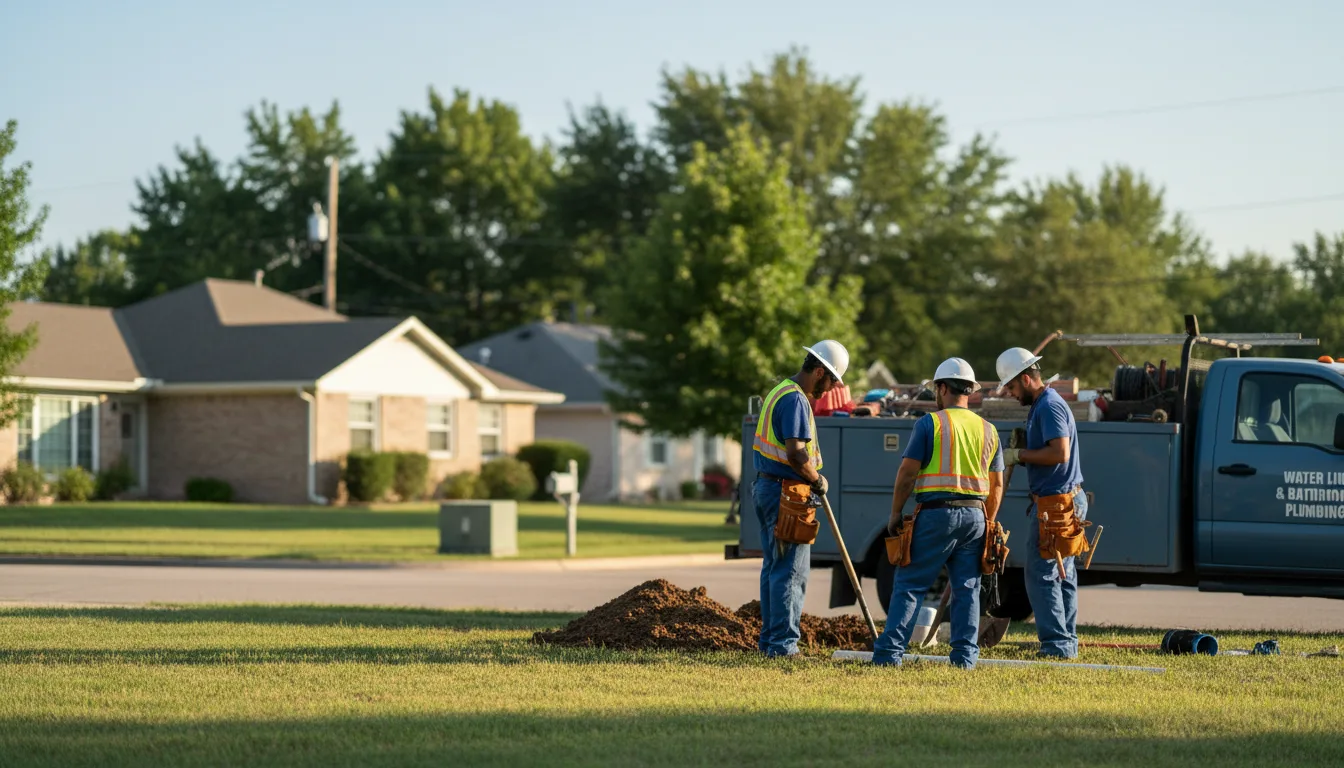 Residential water line and bathroom plumbing service in Thermopolis, WY